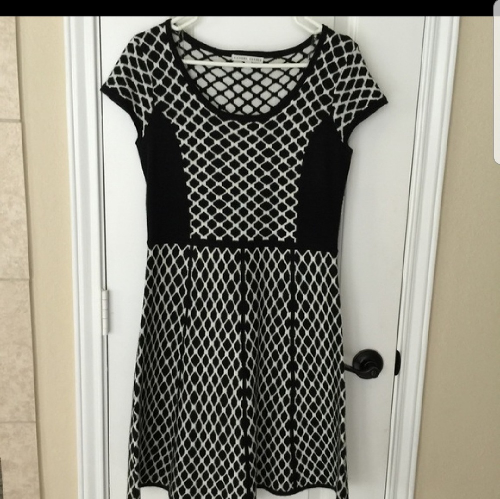 Black and white sweater dress